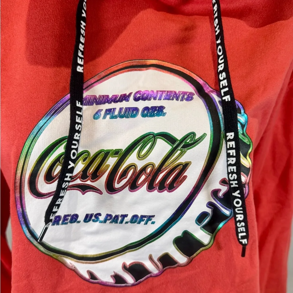 Refresh Yourself red coke cap hoodie size medium - Image 3