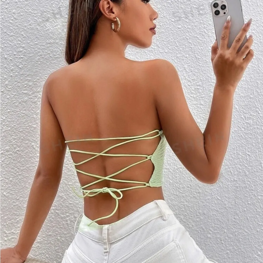 Light Green Strapless Top - Image 2