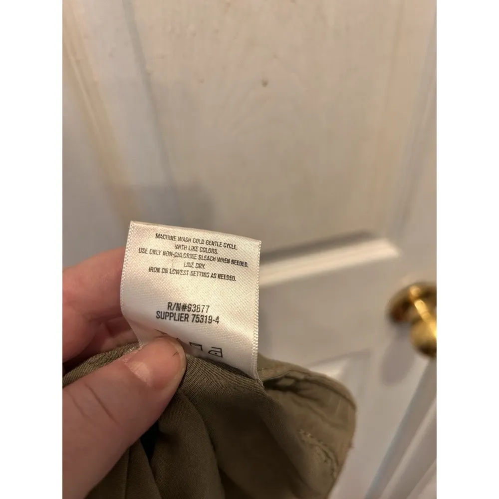 Liz Claiborne Womens Chino Shorts Size 14 Brown Mid Rise Flat Front Rayon Beachy - Image 8