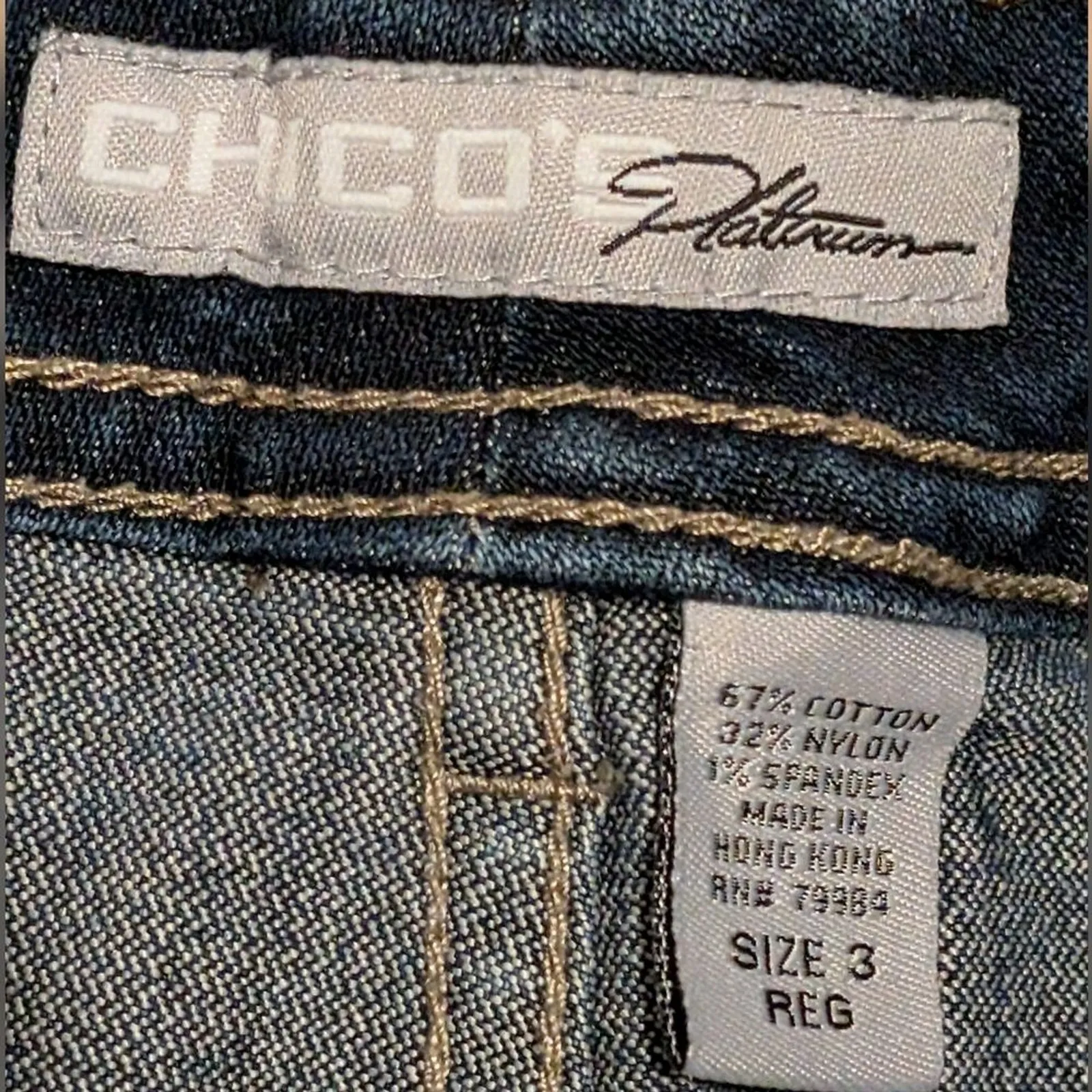 Chico's Platinum Jeans‎ Womens 3 XL 16 Classic Boot Cut Dark Denim Bootcut - Image 4