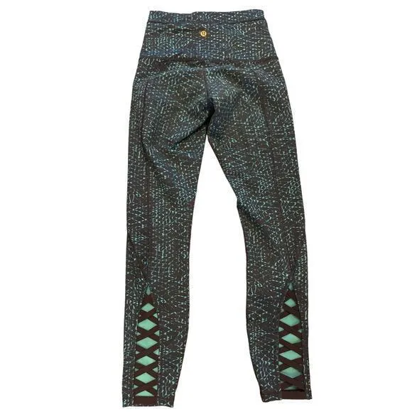 Lululemon Pure Practice Pant Leggings Samba Snake Kayak Blue Hero Blue 4‎ - Image 12