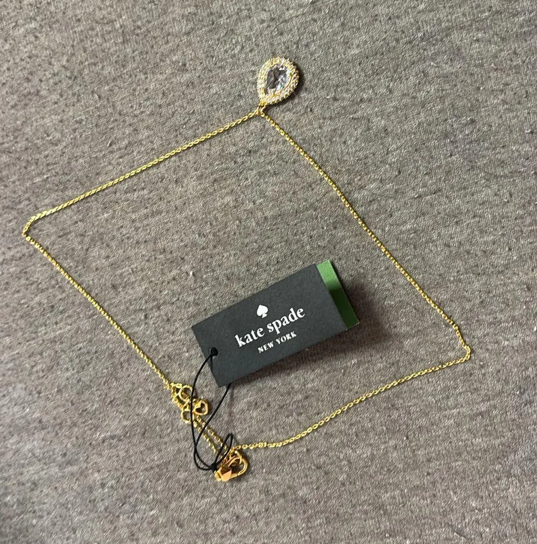 NWT  Saturday brilliant statements pavé halo pendant necklace - Image 4