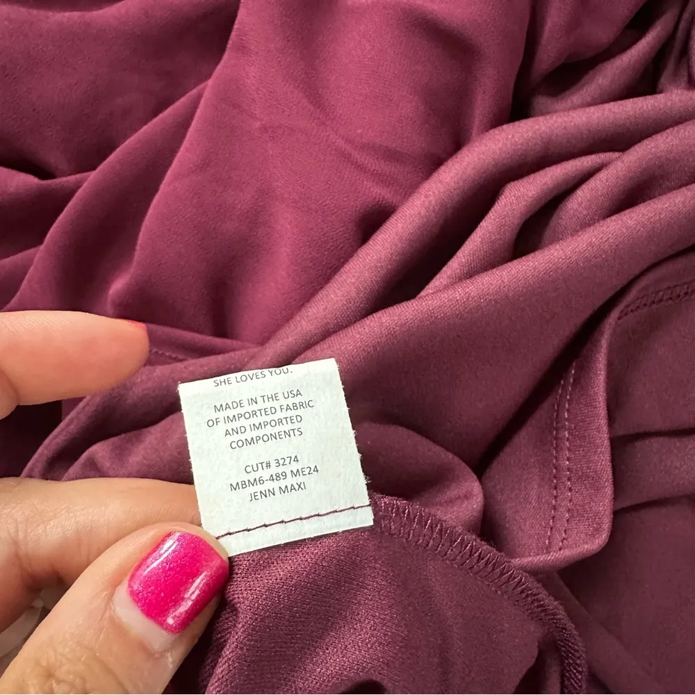 show me your mumu bridesmaid dress burgundy maroon size medium READ - Image 16