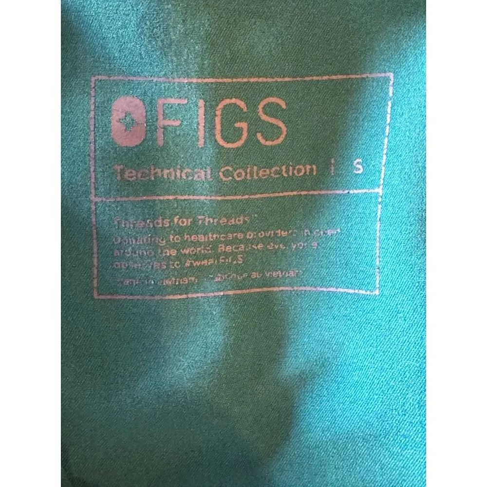 Figs Shirt Women Small Green Casma Three Pocket Scrub Top Medical Nurse‎ Doctor - Image 11