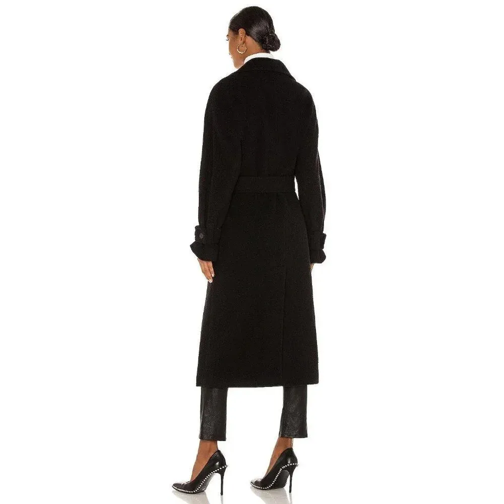 MSGM Wool Trench Coat in Black 42 Medium New long Jacket Size undefined - Image 2