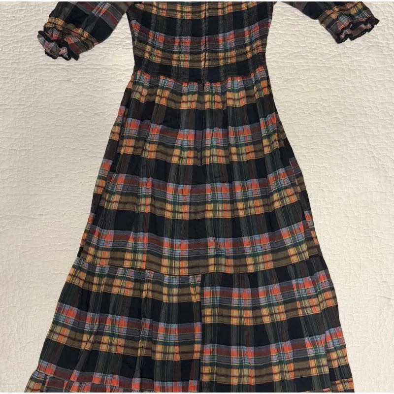 Ivy City Co Gracie plaid flannel maxi dress Size Small - Image 7
