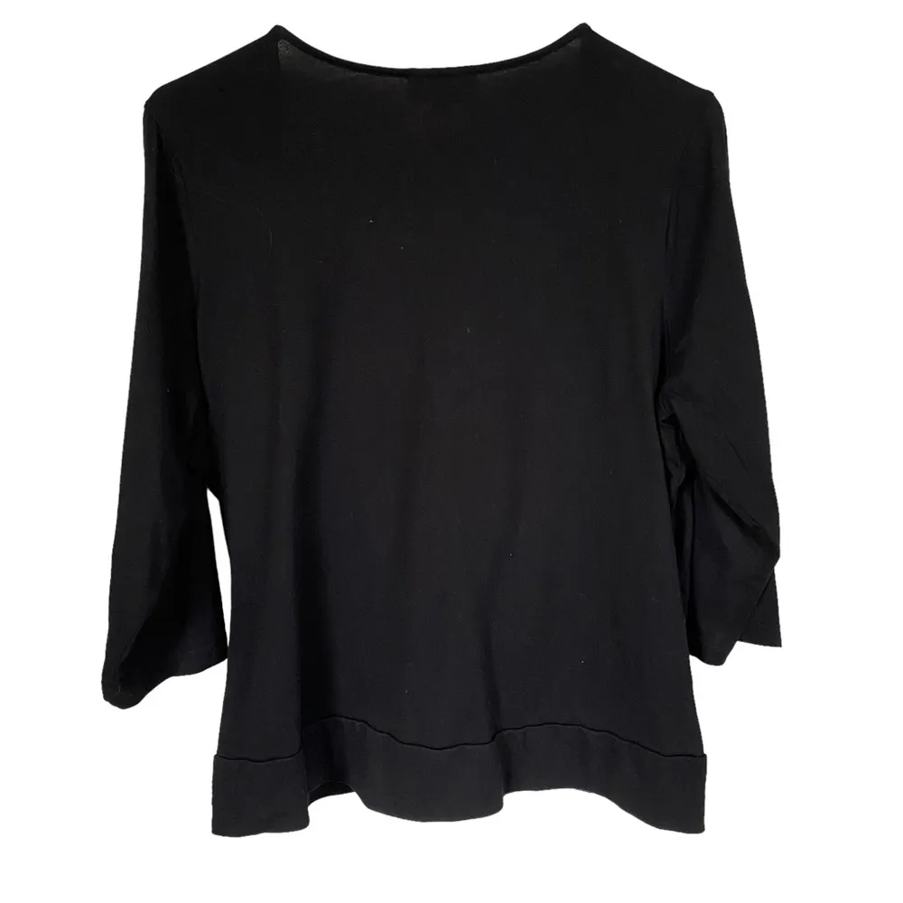 Studio Works dressy black and white 3/4 length sleeve top women’s size 1X - Image 8