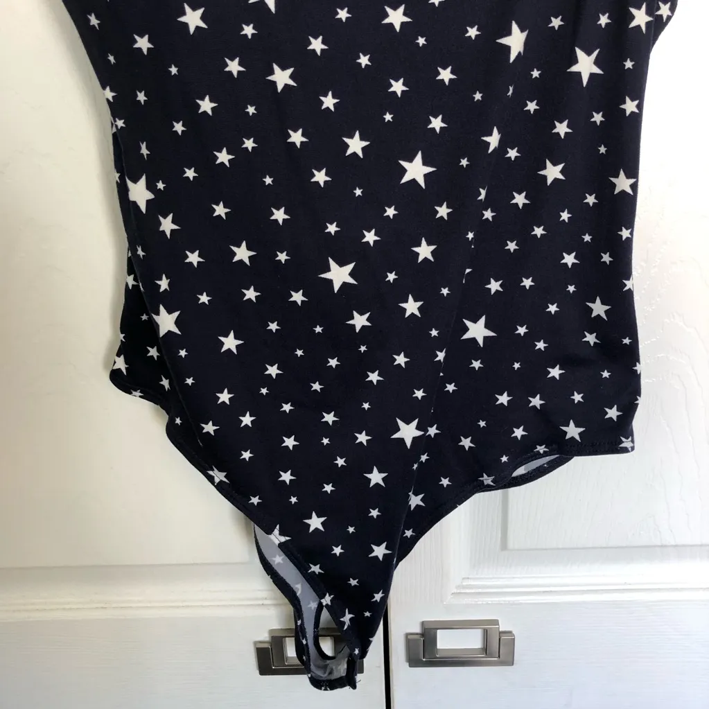 Navy and White Stars Bodysuit Size L Blue Size L - Image 4