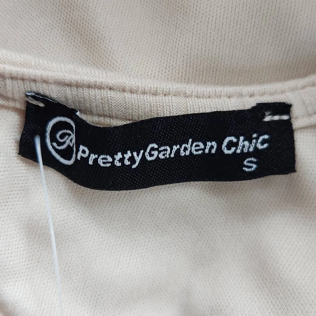 Pretty Garden Chic Cream Ribbed Knit Matching Set NWT Size Small - Image 7