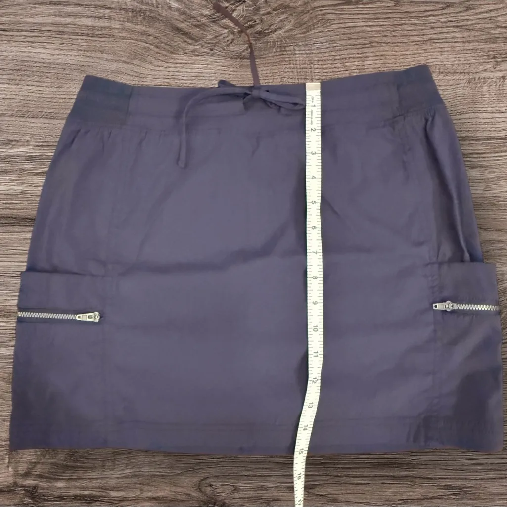 TE VERDE Womens Navy Blue Cargo Mini Skort Size Small - Image 9