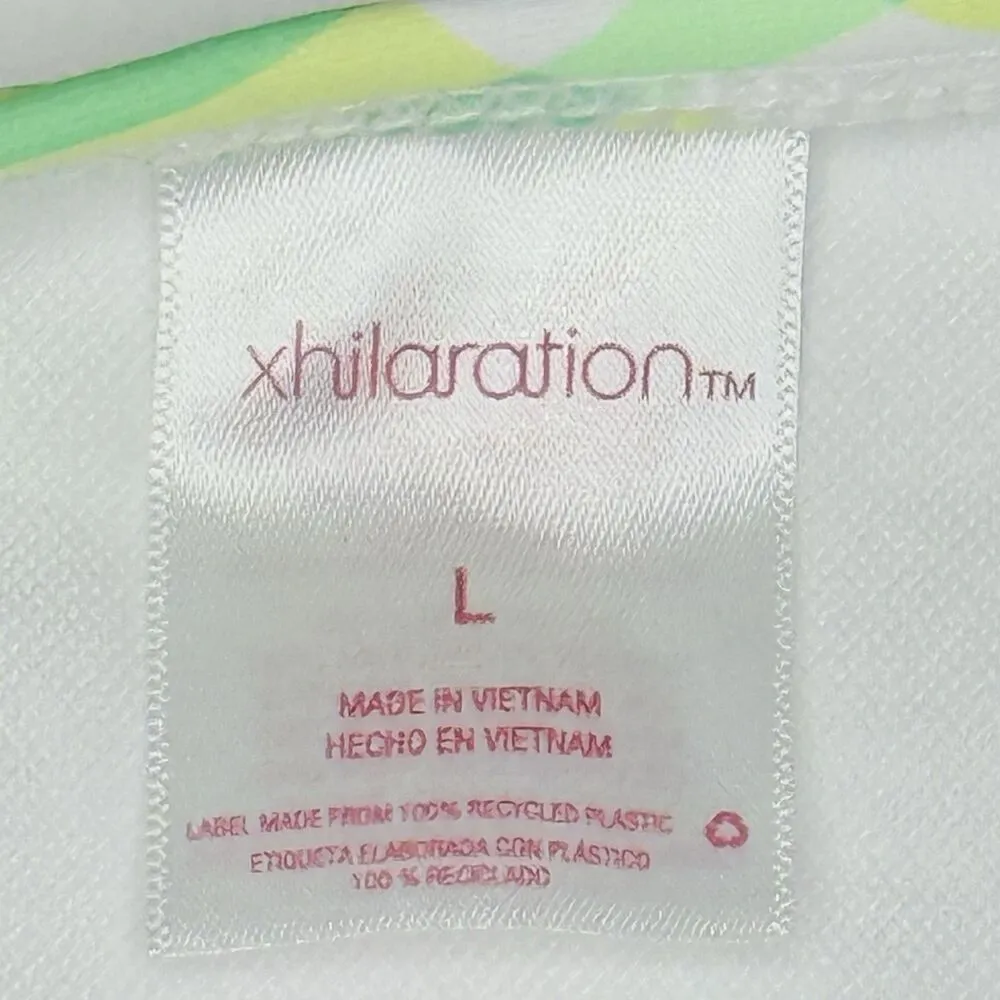 Xhiliration Juniors Side Tab Hipster Abstract Print Bikini Bottom L (8-10) New! - Image 8