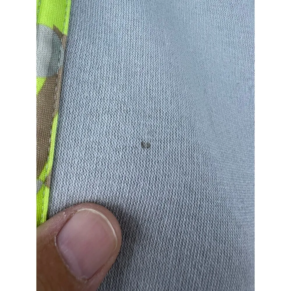 Adidas Wonder Sage Cropped Hoodie Camo Neon Stripe Cotton Blend Sweatshirt - Image 15