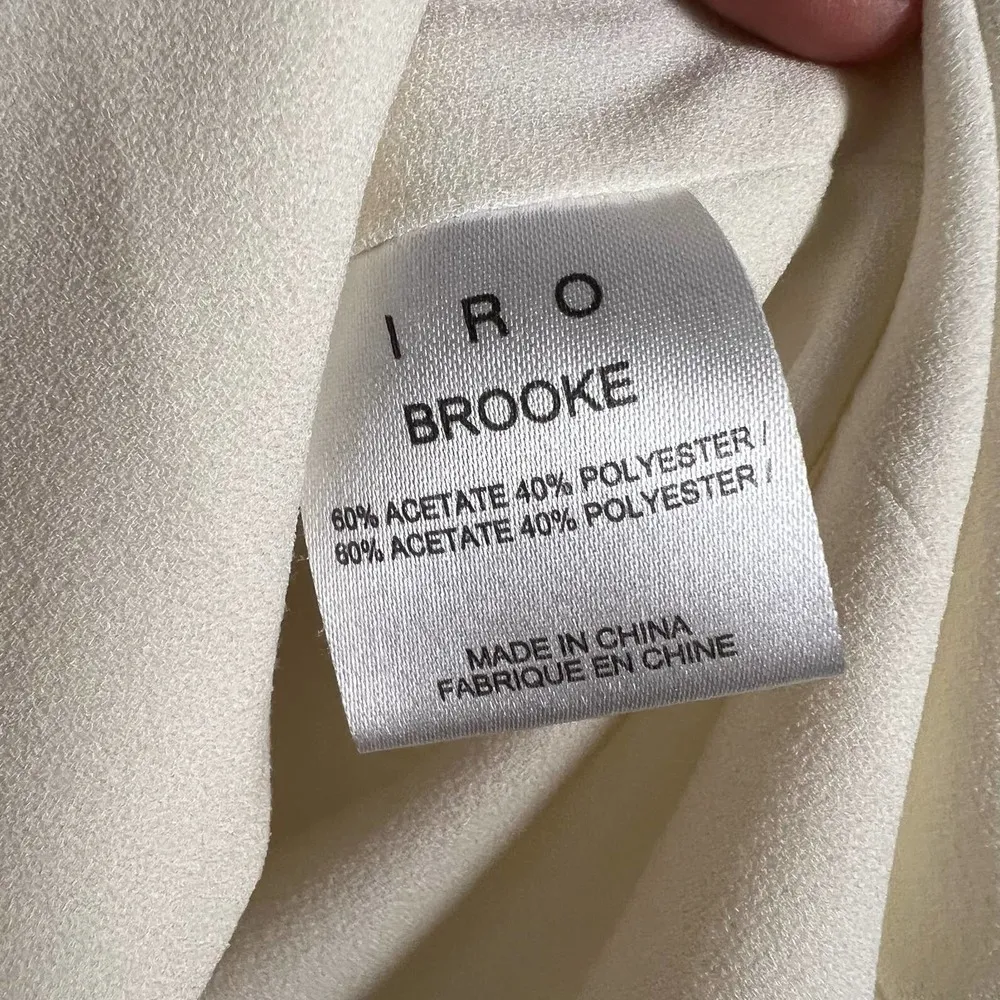 IRO Brooke Ivory White Draped Front Skirt Size L - Image 13