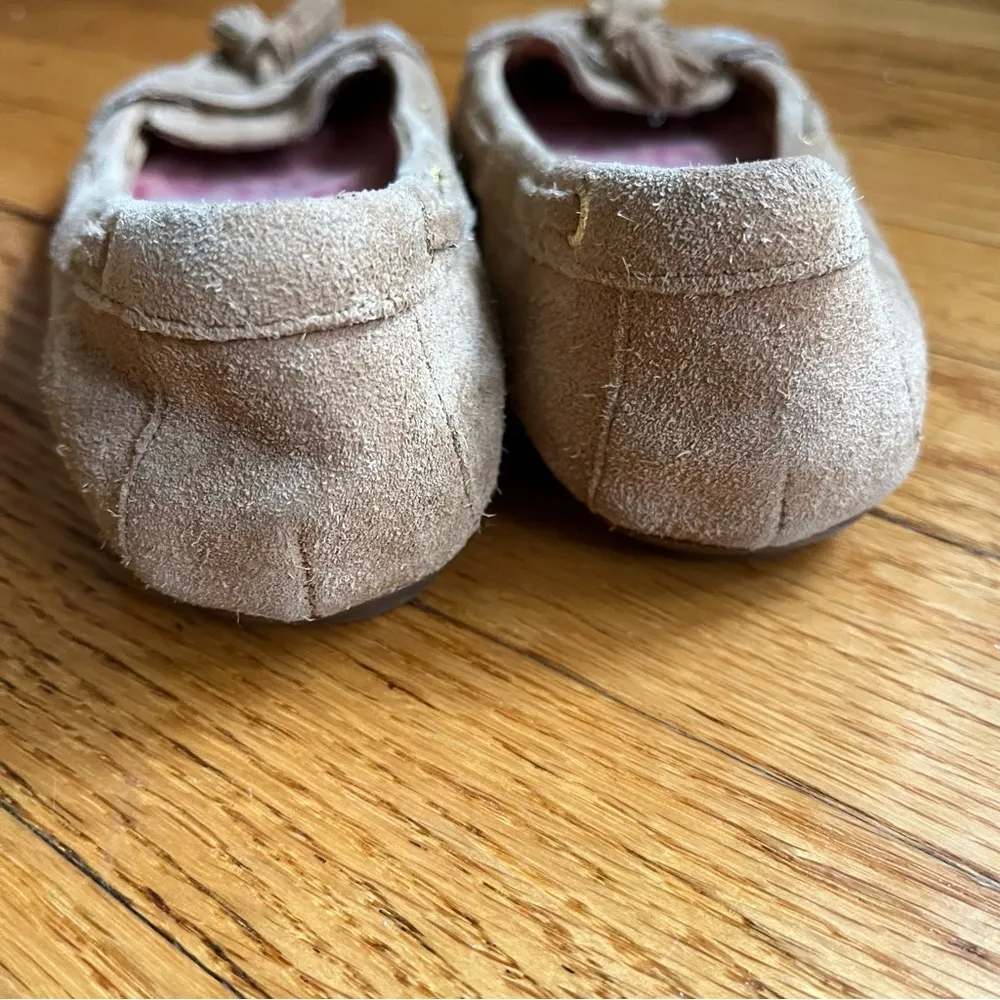 Sperry Top Sider Suede Tassel Boat Shoe Size 5-1/2 Womens Light Carmel Slip On - Image 5