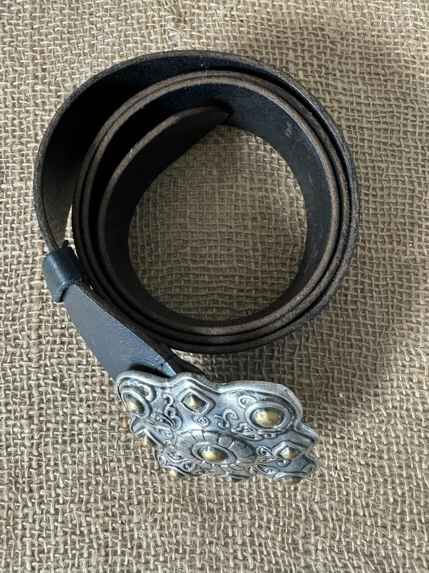 Womens Italian Designer Leather Belt XLrg - Image 3