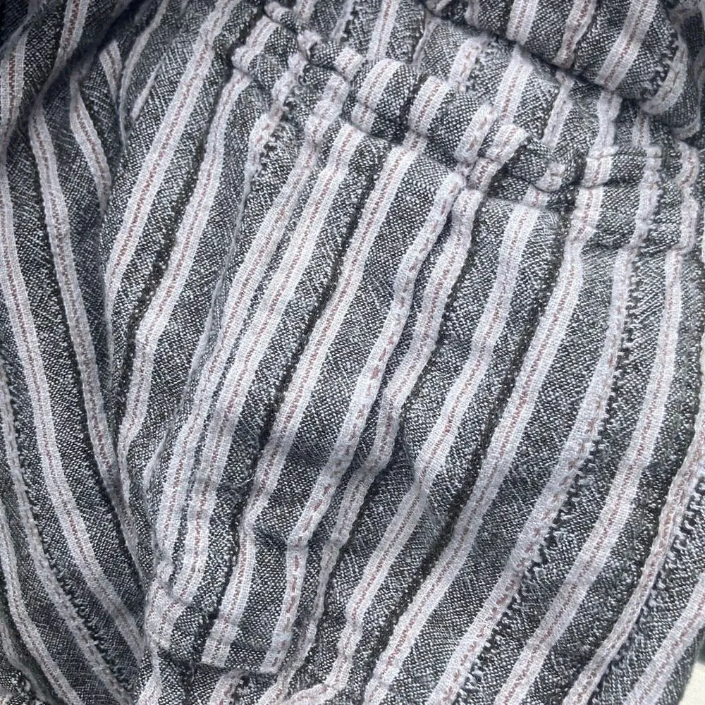 Urban outfitters BDG high rise striped cargo linen blend joggers XS #631 - Image 10