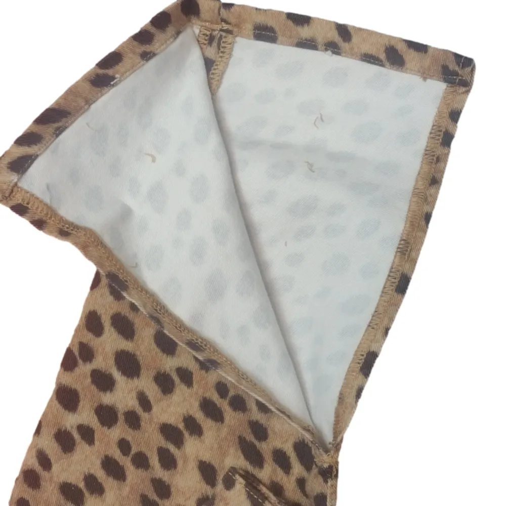 Weworewhat stiletto slit leopard jeans size 32 - Image 4