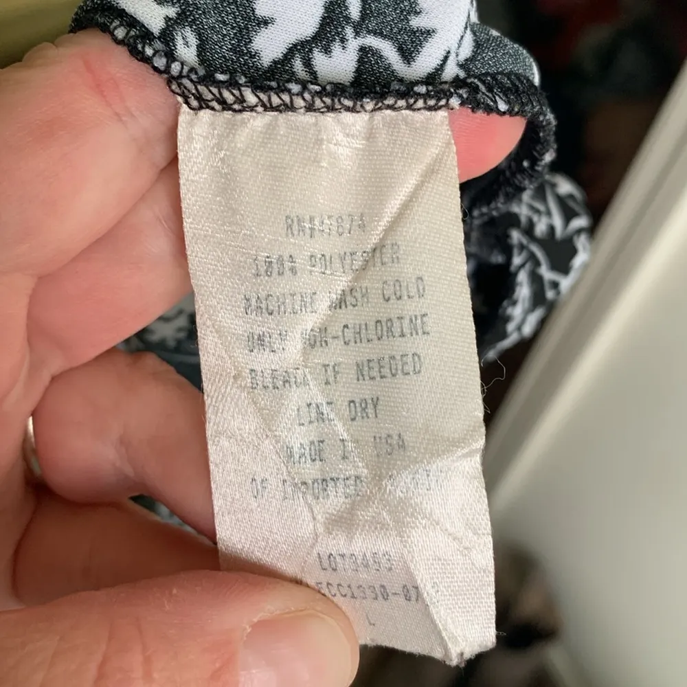 Diane Von Furstenburg DVF Concepts Graphic Floral Maxi Skirt (L) Black & White - Image 6