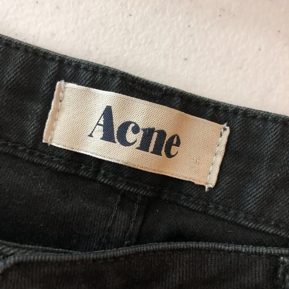 Acne Womens Jeans Kex Wet Black Skinny Stretch 31/32 - Image 3