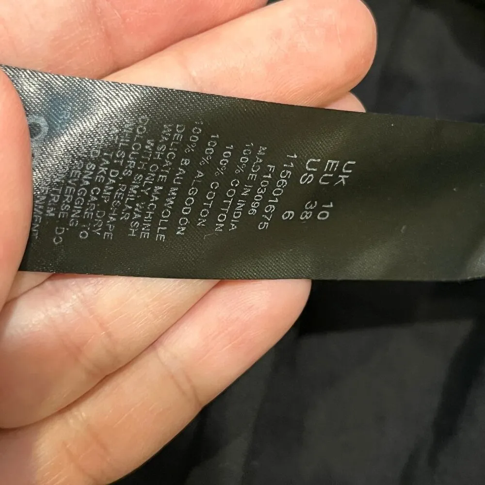 ASOS Design Crochet Puff Sleeve Eyelet Mini Dress Black cottagecore 6 Granny - Image 13