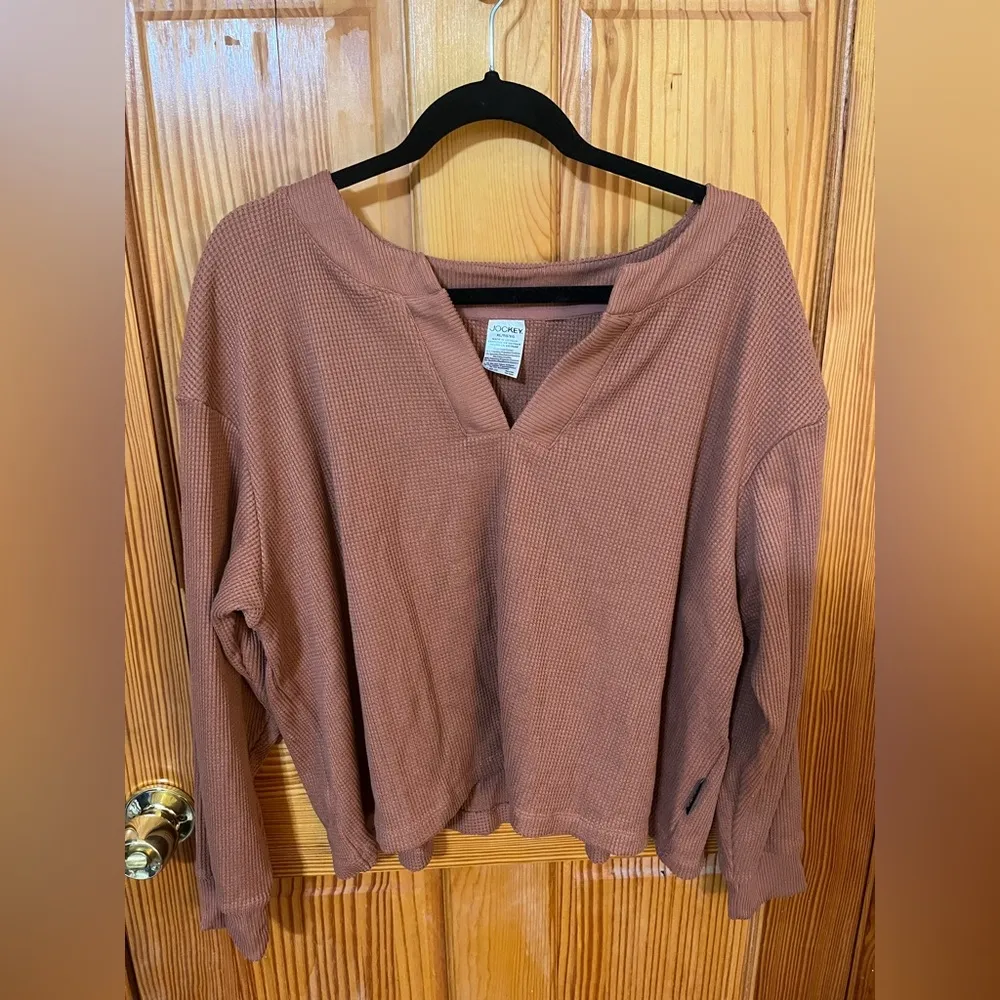 Jockey waffle knit sweater Brown Size XL - Image 2