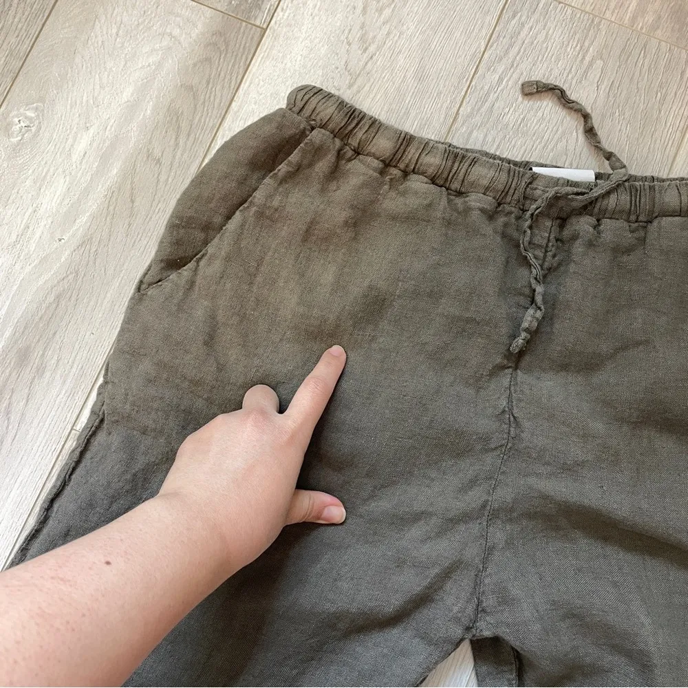 Lotus Eaters Linen Pull On Pants Green (small) lagenlook minimalist summer woven - Image 7