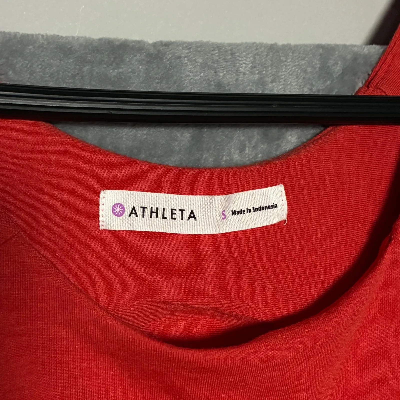 Athleta Red Sleeveless Ruched Bodycon Knee Length Tank Dress Size Small - Image 7