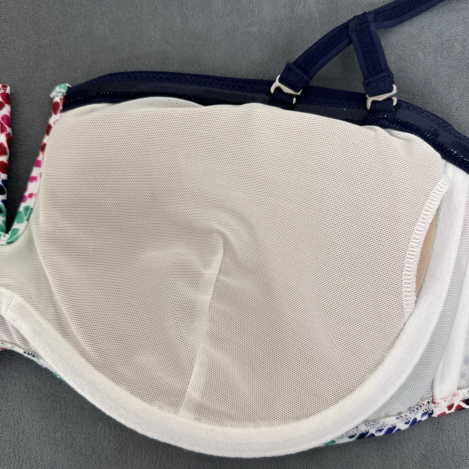 Athleta Bikini Top 38 D/DD Underwire Removable Strap V-Neck Removable Pad 213147 - Image 6