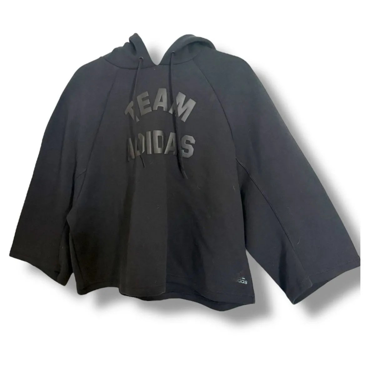 Adidas Women's VRCT Cropped Pullover Hoodie, Black Size XL NWT Team Adidas - Image 8