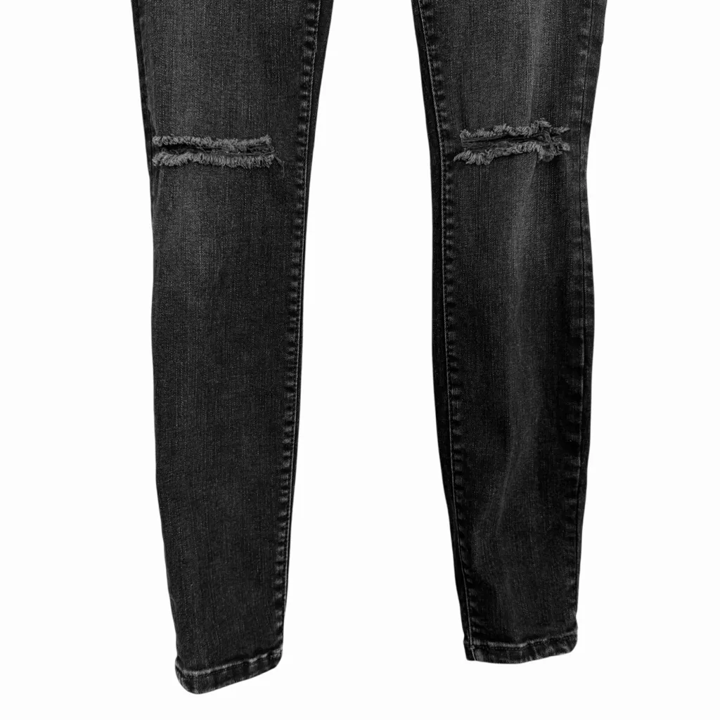 Pilcro And The Letterpress High Rise Denim Legging Heather Black Jeans Sz 27 - Image 3
