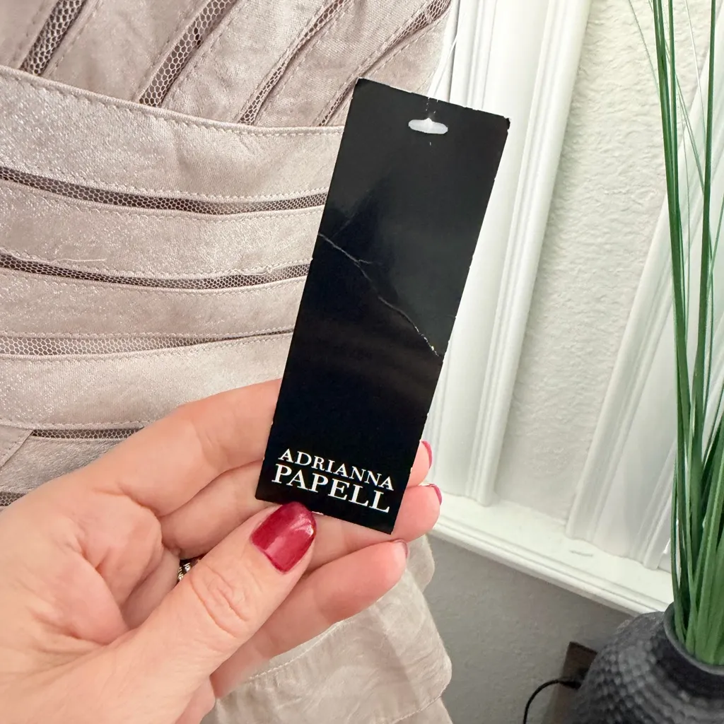 Adrianna Papell Gold Cocktail Dress - Image 3