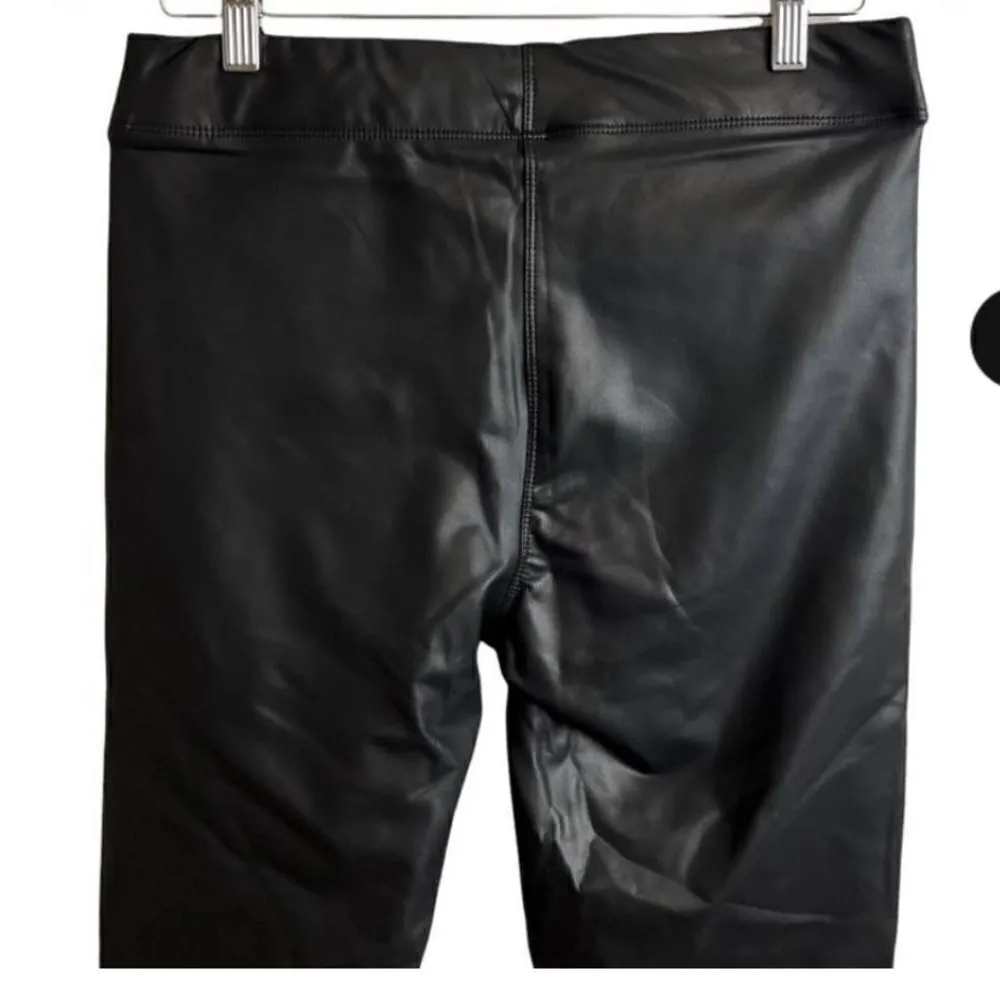 Max Studio Black Women's Faux Leather High Waist-NWT - Image 9