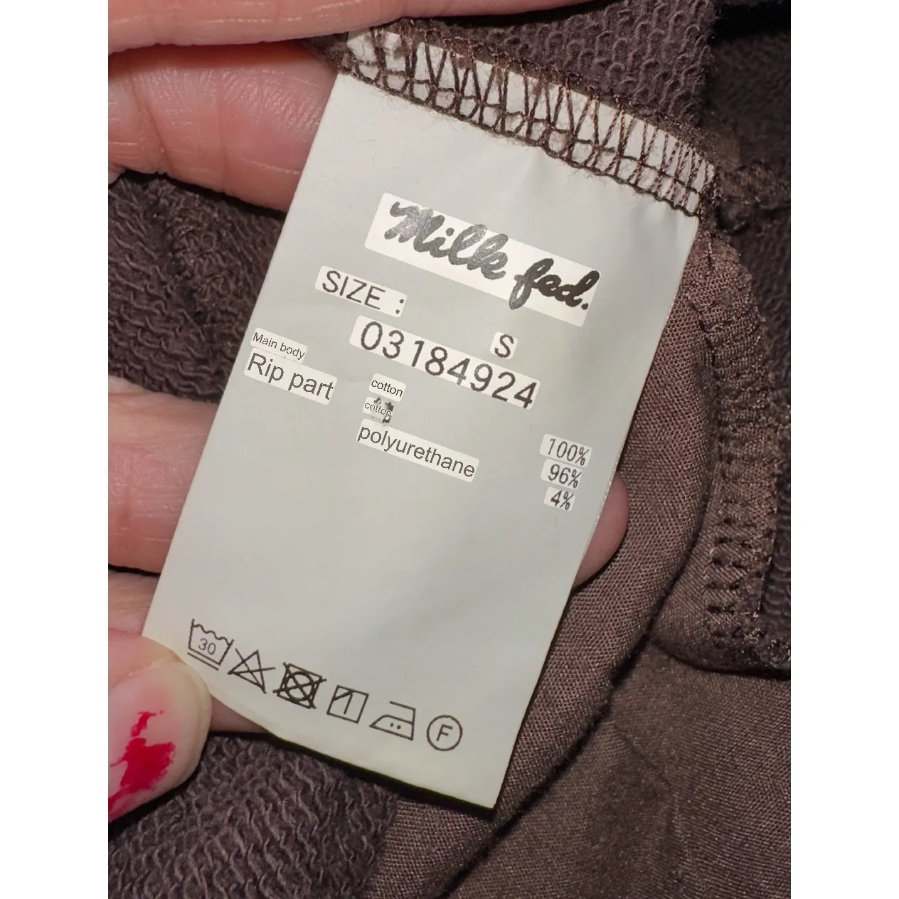 MILKFED Women's Brown Hoodie Dress Long Sleeve Sweatshirt Dress Size‎ S - Image 10