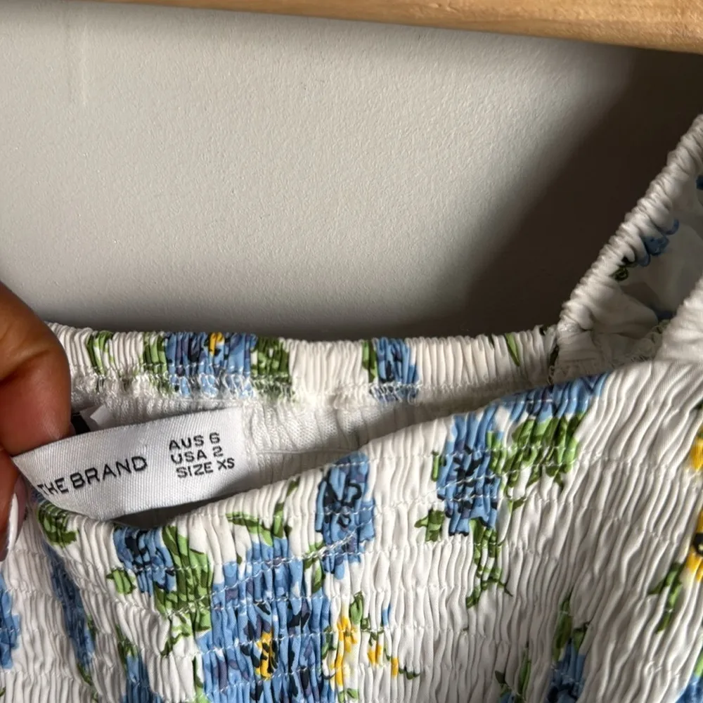 FAITHFULL THE BRAND Palmora Top in Velma Floral Blue  2 - Image 6