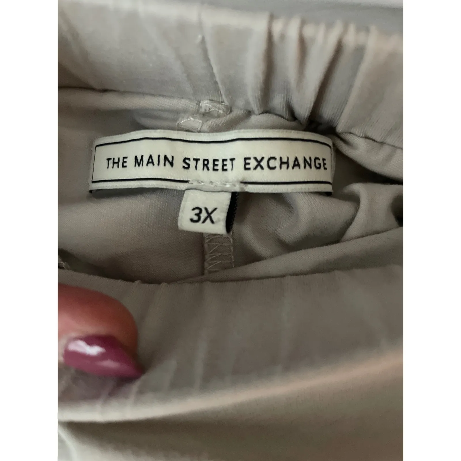 Womens Khaki Elastic Waist Midi Skirt athletic Casual A - Image 4