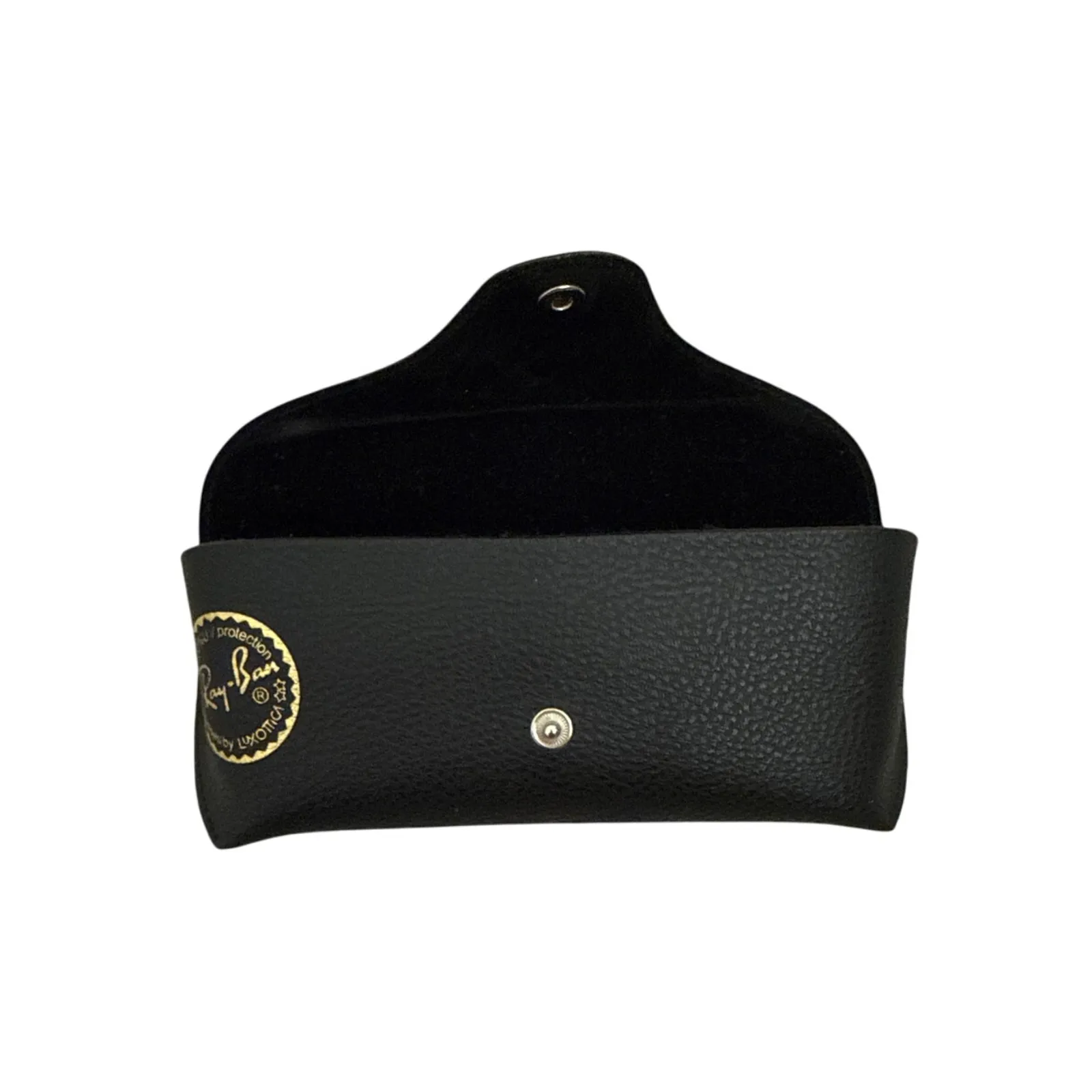 Ray Ban Snap Closure Case Sunglass Carry Case Black Gold Soft Side - Image 2