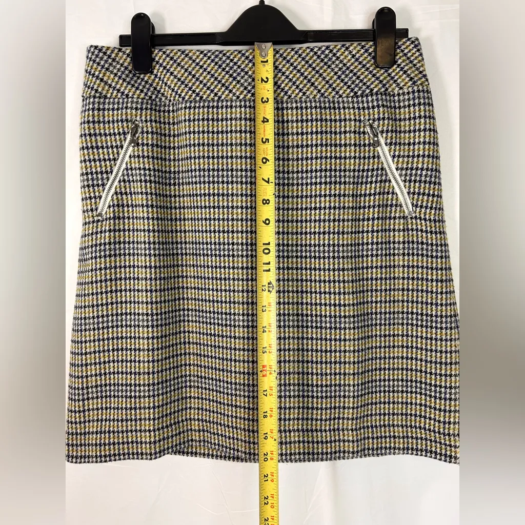 Talbots houndstooth A-line skirt polyester and wool blend‎ Size 12 - Image 8