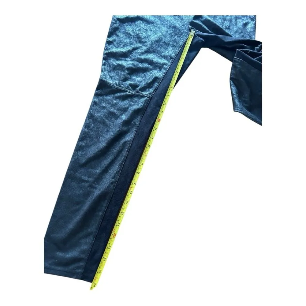 LYSSE Trent Buffed Suede Ponte Pull On Legging Pants Black/Espresso - Image 4