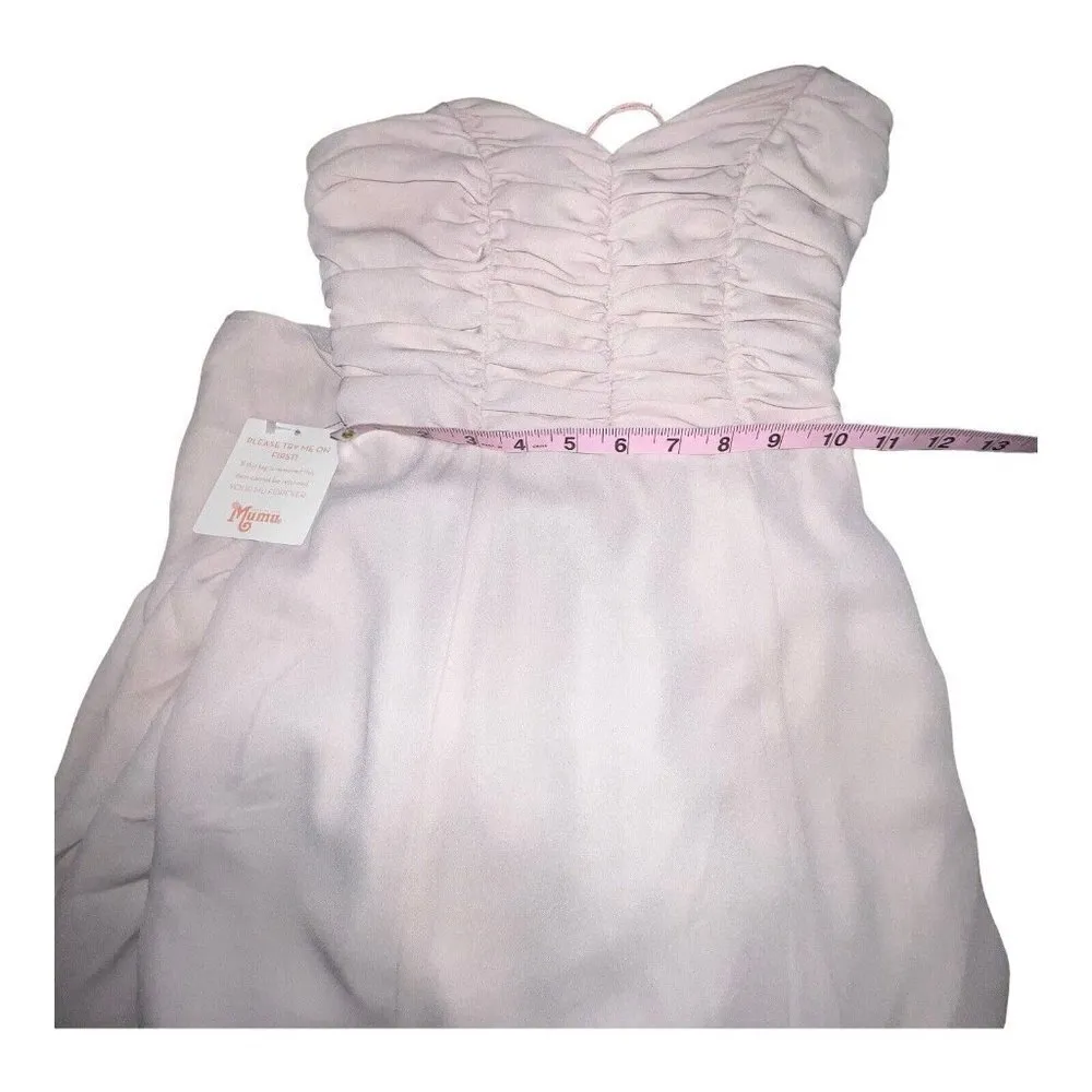 SHOW ME YOUR MUMU Dress Women Size XS BONBON STRAPLESS Maxi Flowy Blush Pink New - Image 6