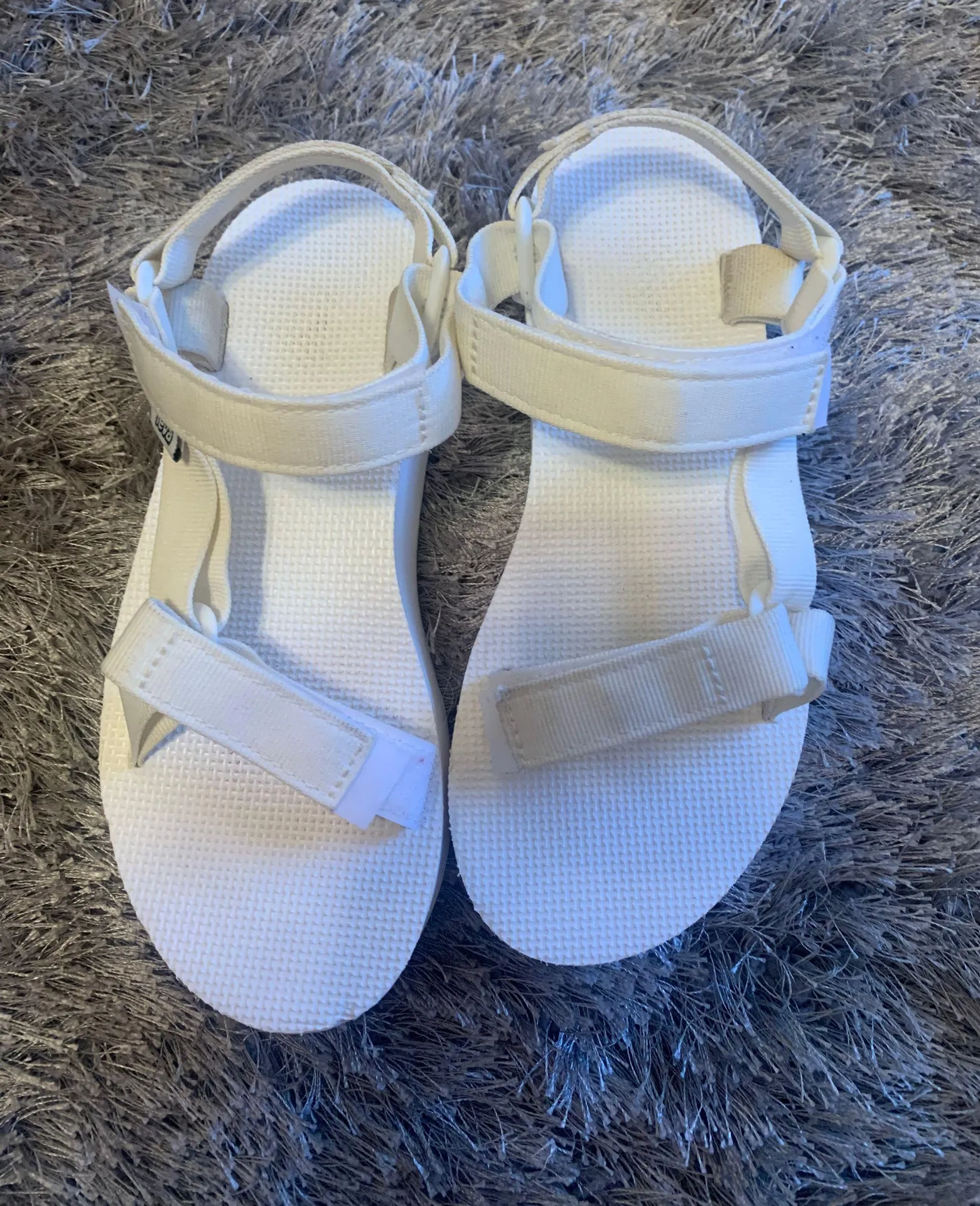 White Teva Platform Sandals - Image 2