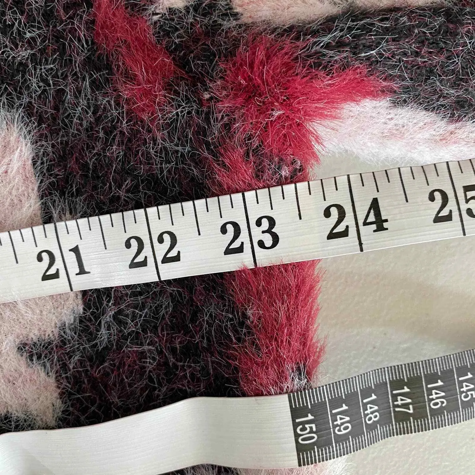 Lane Bryant Cardigan Sweater Womens Plus 14/16 Black Floral Eyelash Open Front - Image 9