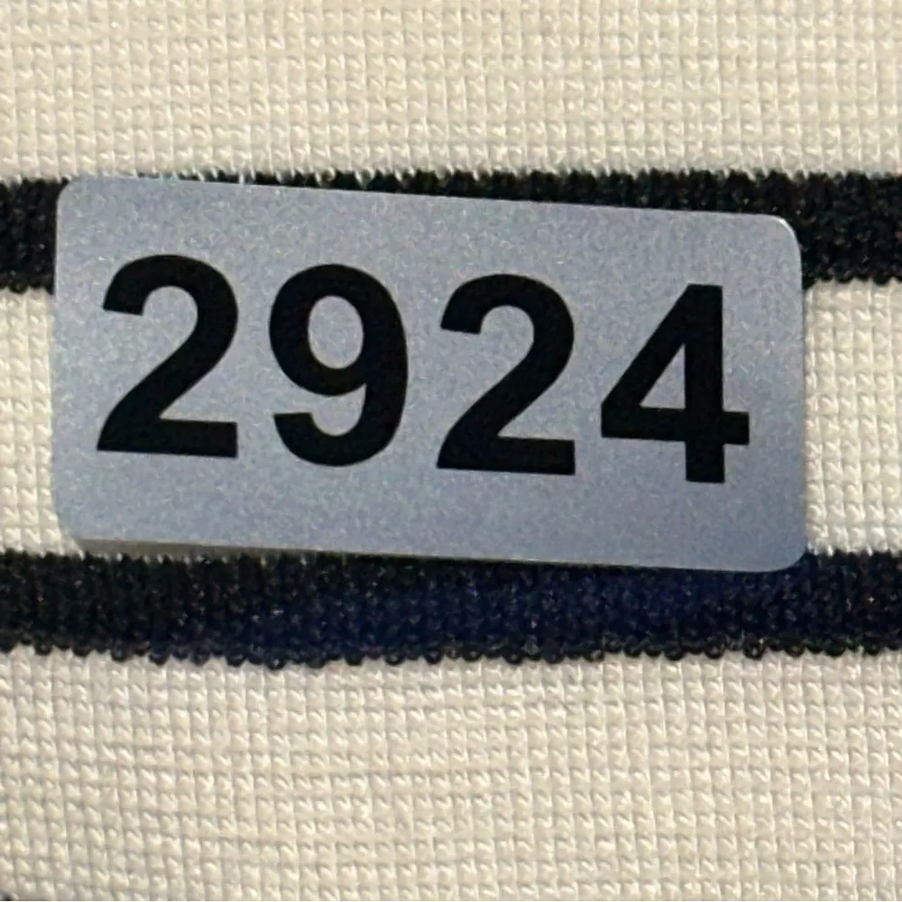 Chico’s Womens Size 2 M Black & White Striped Classic Jersey Stretch Knit Blazer - Image 8