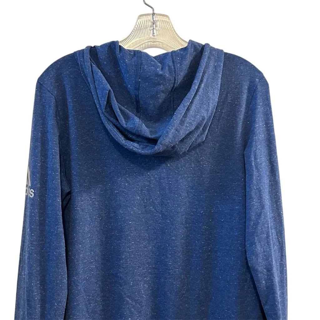 Adidas Women's Blue Hoodie Pullover Sweatshirt Size S Casual Fall - Image 7