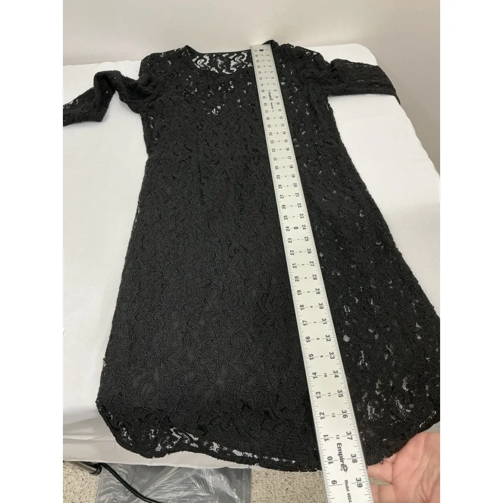 Womans Broadway & Broome 12 Black Lace Lined Knee Length Pencil Formal Dress - Image 7