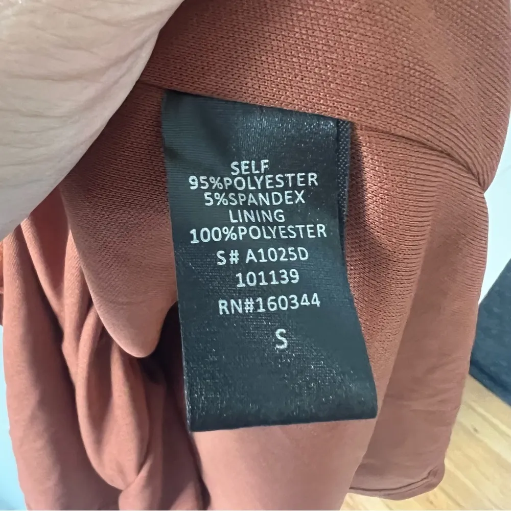 Isalis Brown Long Sleeve Collared Button Down Ruched Midi Dress Size Small NWT - Image 6