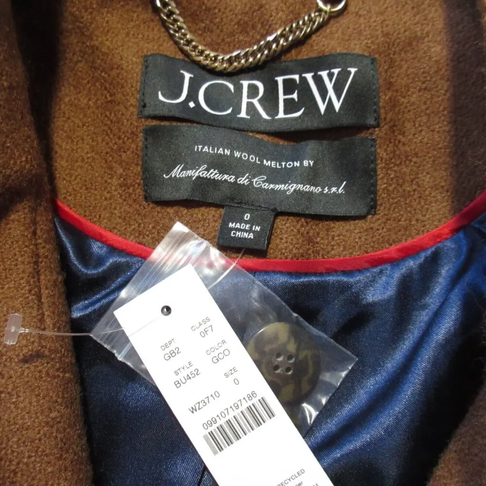 NWT J.Crew Palais Topcoat in Ground Coffee Italian Melton Wool Blend Coat 0 - Image 5