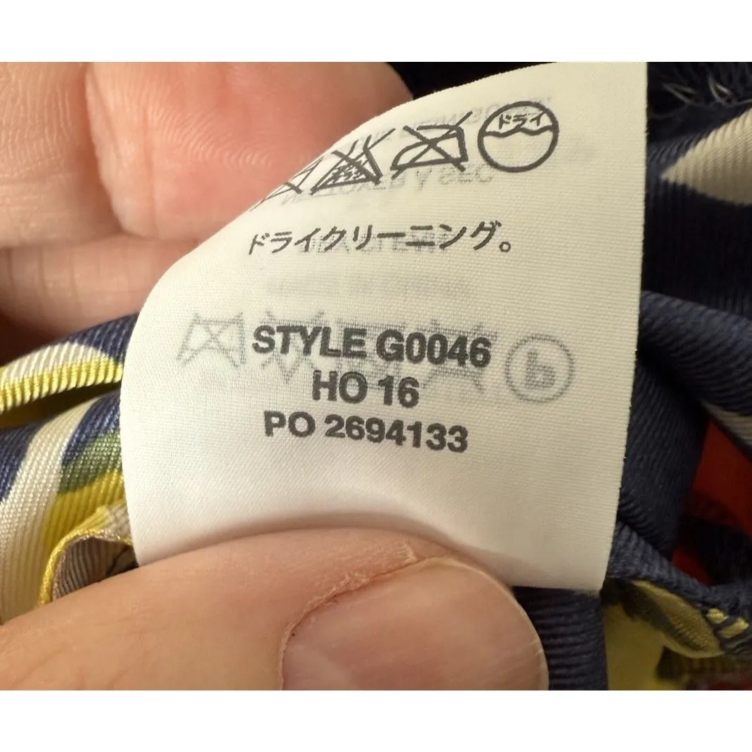 J Crew‎ Silk Top in Vintage Floral Baltic Sea women’s 6 Black Label maximalist Red - Image 3