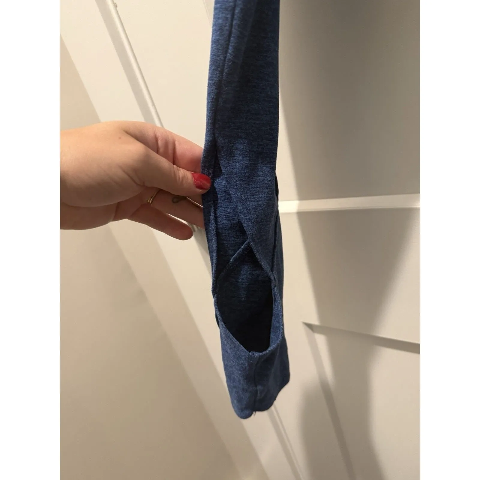 Free People Movement Halo Cutout Leggings Women's Medium Blue Yoga Activewear - Image 2