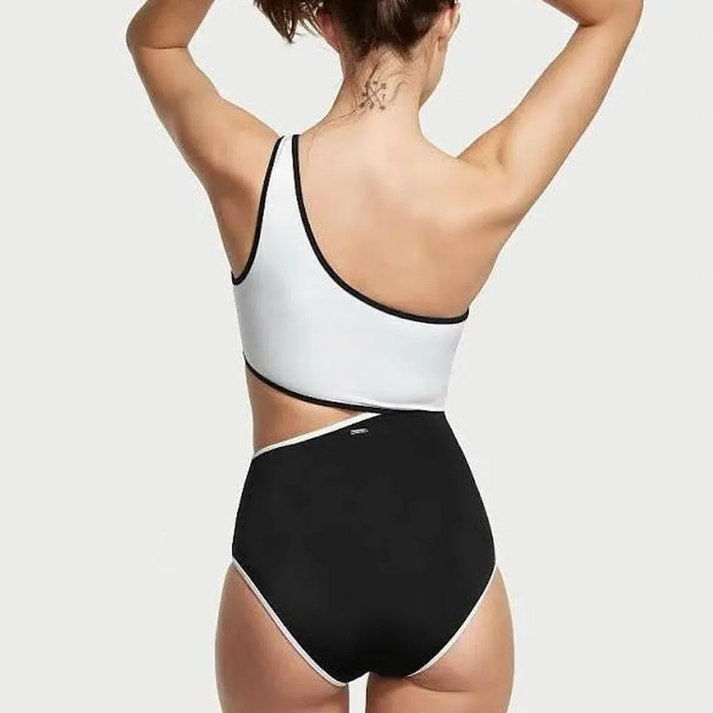 VICTORIA'S SECRET SWIM
Essential One-Shoulder Monokini One-Piece Swimsuit size l - Image 2