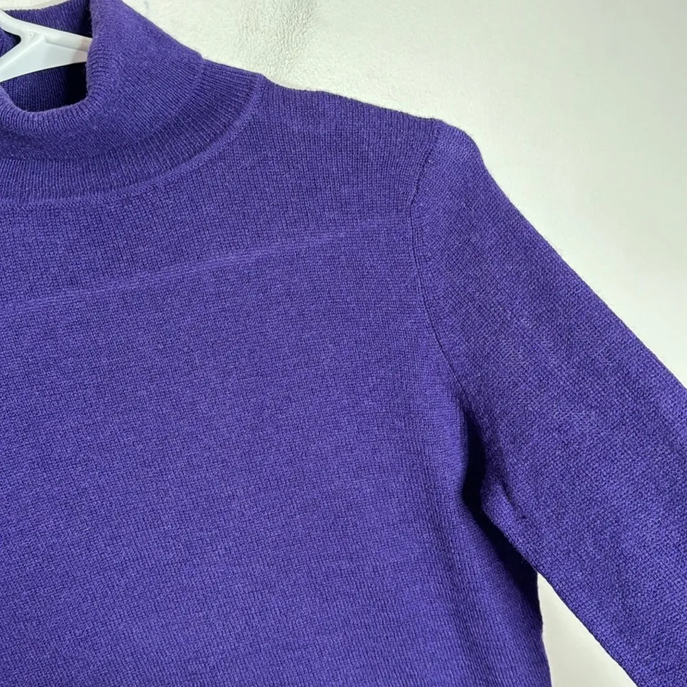 Indulge Cashmere Blackberry Turtleneck Classic Fit Sweater Size XS - Image 5